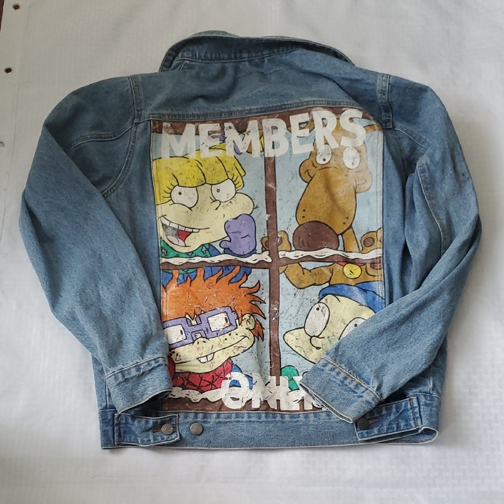 Members only X Nickelodeon Cartoon Denim Jacket size M - Picture 1 of 16